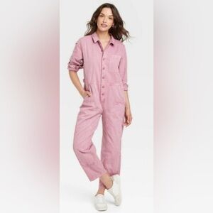 Universal Thread Pink Denim Jumpsuit